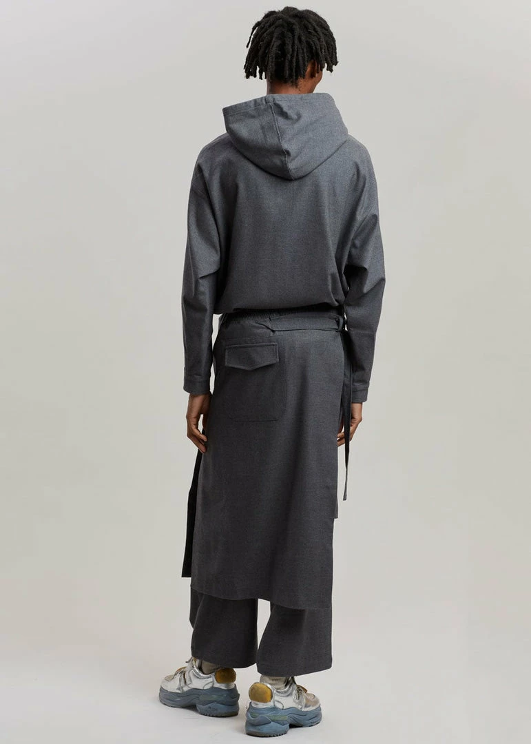 Promo π The Frankie Shop Men Keanu Wrap Pants - Charcoal π 7 The Frankie Shop Men Keanu Wrap Pants - Charcoal