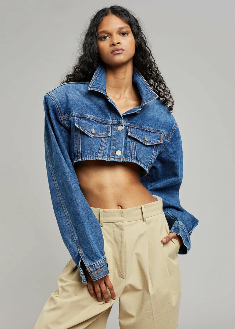 Buy π Another J Kett Cropped Denim Jacket - Dark Indigo βοΈ 2 Another J Kett Cropped Denim Jacket - Dark Indigo