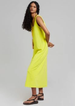 The Frankie Shop CLOTHING Kisu Terry Dress - Yellow