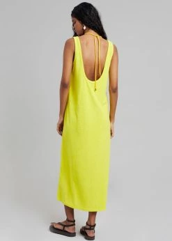 The Frankie Shop CLOTHING Kisu Terry Dress - Yellow