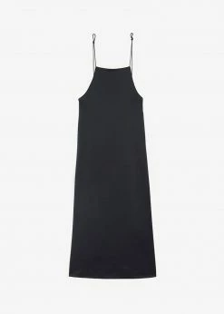 The Frankie Shop Kita Satin Dress - Black CLOTHING