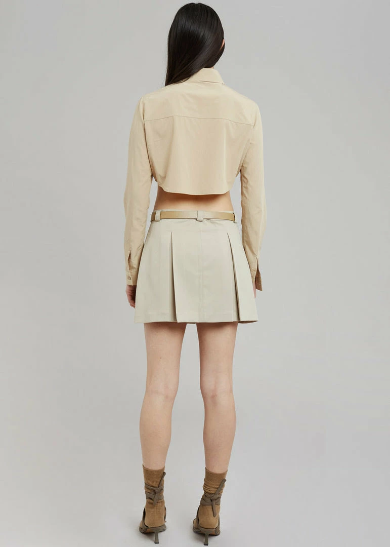 Best deal 🤩 3.another CLOTHING Kitou Mini 👗 Skirt - Beige ❤️ 9 3.another CLOTHING Kitou Mini Skirt - Beige