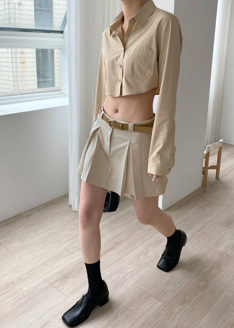 Best deal 🤩 3.another CLOTHING Kitou Mini 👗 Skirt - Beige ❤️ 8 3.another CLOTHING Kitou Mini Skirt - Beige