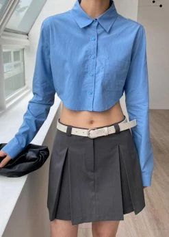 3.another Kitou Mini Skirt - Charcoal CLOTHING