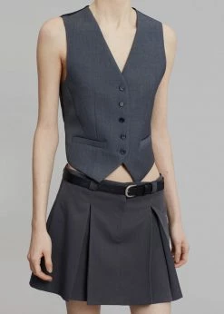 3.another Kitou Mini Skirt - Charcoal CLOTHING