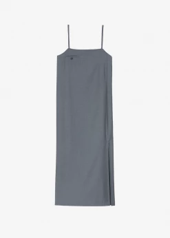 The Frankie Shop Kivi Thin Strap Dress - Dark Grey CLOTHING