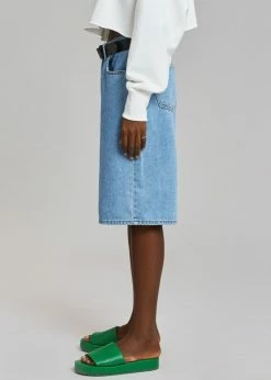 Lake Side Kyra Denim Short - Worn Wash CLOTHING