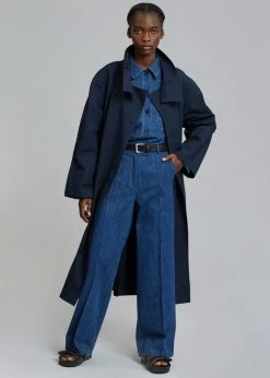 Breathe Laithe Trench Coat - Navy
