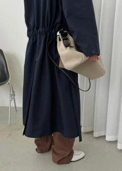 Breathe Laithe Trench Coat - Navy