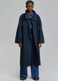 Breathe Laithe Trench Coat - Navy