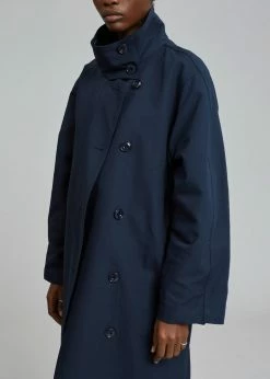 Breathe Laithe Trench Coat - Navy
