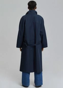 Breathe Laithe Trench Coat - Navy