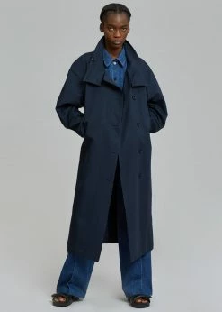 Breathe Laithe Trench Coat - Navy