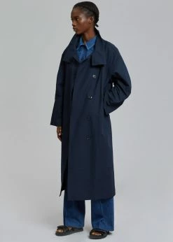 Breathe Laithe Trench Coat - Navy