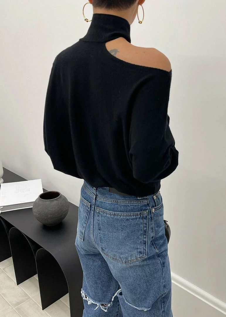 Cheap β€οΈ Auver_Fit Lana Cut-Out Turtleneck - Black CLOTHING π 7 Auver_Fit Lana Cut-Out Turtleneck - Black CLOTHING