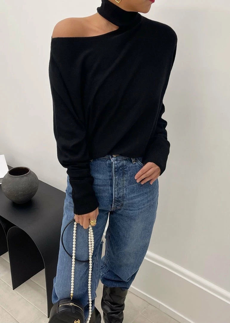 Cheap β€οΈ Auver_Fit Lana Cut-Out Turtleneck - Black CLOTHING π 4 Auver_Fit Lana Cut-Out Turtleneck - Black CLOTHING