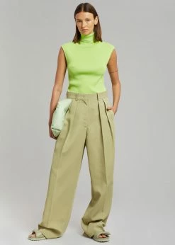 Paper Moon Lanna Turtleneck Knit Top - Lime