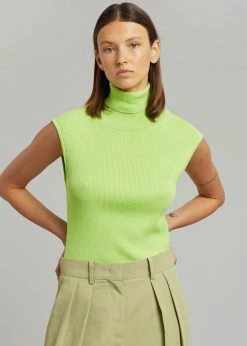 Paper Moon Lanna Turtleneck Knit Top - Lime