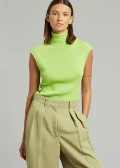 Paper Moon Lanna Turtleneck Knit Top - Lime