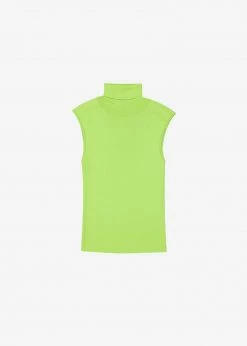 Paper Moon Lanna Turtleneck Knit Top - Lime