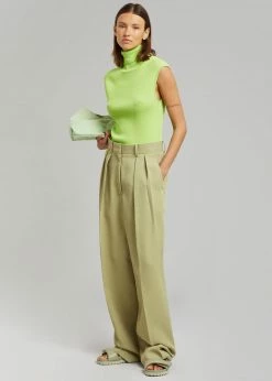 Paper Moon Lanna Turtleneck Knit Top - Lime