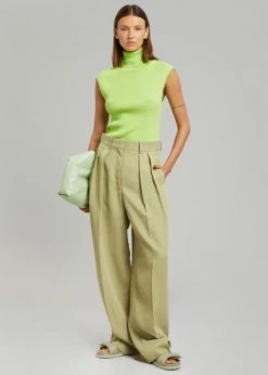 Paper Moon Lanna Turtleneck Knit Top - Lime