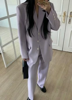 The Frankie Shop Laura Blazer - Lilac