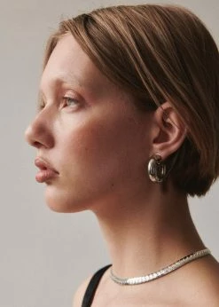 ACCESSORIES Laura Lombardi Cusp Hoops - Silver