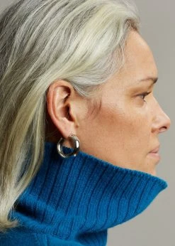 ACCESSORIES Laura Lombardi Cusp Hoops - Silver