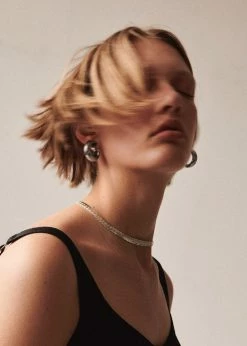 ACCESSORIES Laura Lombardi Cusp Hoops - Silver