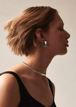 ACCESSORIES Laura Lombardi Cusp Hoops - Silver