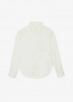 The Frankie Shop CLOTHING Lauren Silky Shirt - Cream