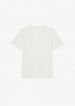 The Frankie Shop Lena Padded Shoulder Tee - Cream CLOTHING