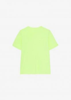 The Frankie Shop Lena Padded Shoulder Tee - Lime