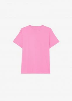 The Frankie Shop CLOTHING Lena Padded Shoulder Tee - Pink
