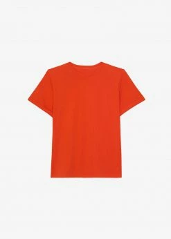 The Frankie Shop Lena Padded Shoulder Tee - Red CLOTHING