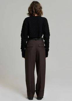 The Frankie Shop CLOTHING Levana Cuffed Trousers - Carafe