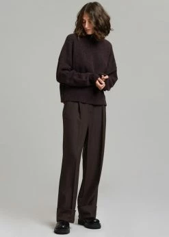The Frankie Shop CLOTHING Levana Cuffed Trousers - Carafe