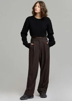The Frankie Shop CLOTHING Levana Cuffed Trousers - Carafe