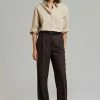 The Frankie Shop CLOTHING Levana Cuffed Trousers - Carafe