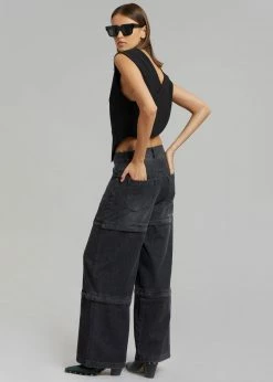 Blossom CLOTHING Liam Recycled Denim Pants - Faded Black Wash