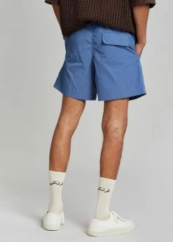 Men Lido Swim Mid Length Trunks - Mid Blue