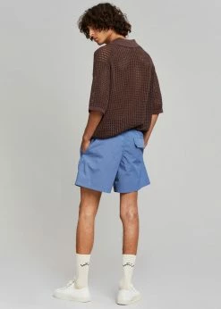 Men Lido Swim Mid Length Trunks - Mid Blue