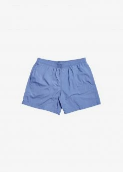 Men Lido Swim Mid Length Trunks - Mid Blue