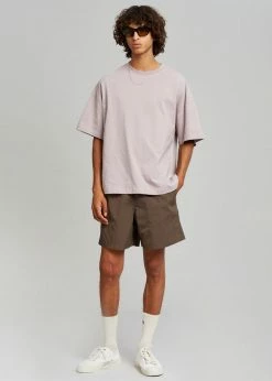 Men Lido Swim Mid Length Trunks - Olive