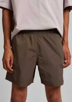 Men Lido Swim Mid Length Trunks - Olive