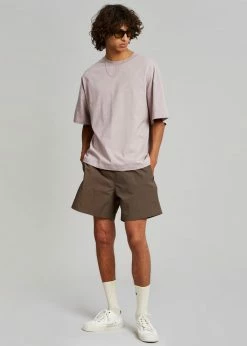 Men Lido Swim Mid Length Trunks - Olive