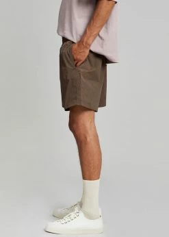 Men Lido Swim Mid Length Trunks - Olive