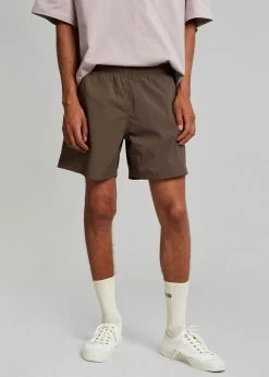 Men Lido Swim Mid Length Trunks - Olive