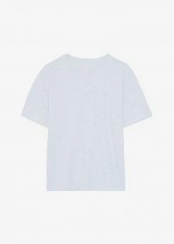 The Frankie Shop Lilou Simple Tee - Light Grey Melange